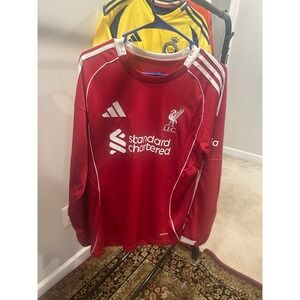 Mo Salah Liverpool Home Jersey Long Sleeve size small